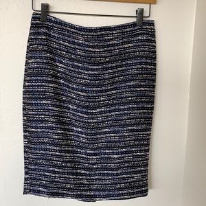 J CREW FACTORY TWEED PENCIL SKIRT, SIZE 00